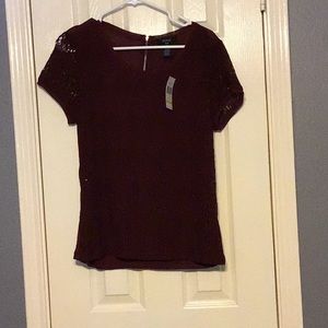 Maroon Lace Shirt